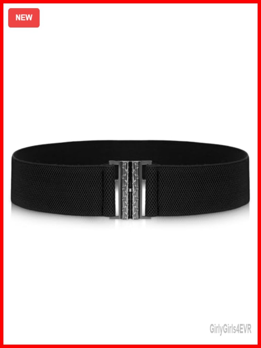 Wide Stretchy Elastic Waist Belt Women Adjustable Vintage Buckle Cinch Belt